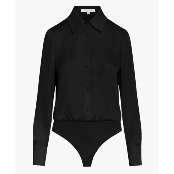 NWT Favorite Daughter Take Me Seriously Bodysuit XS/L Black Noir - Picture 5 of 7